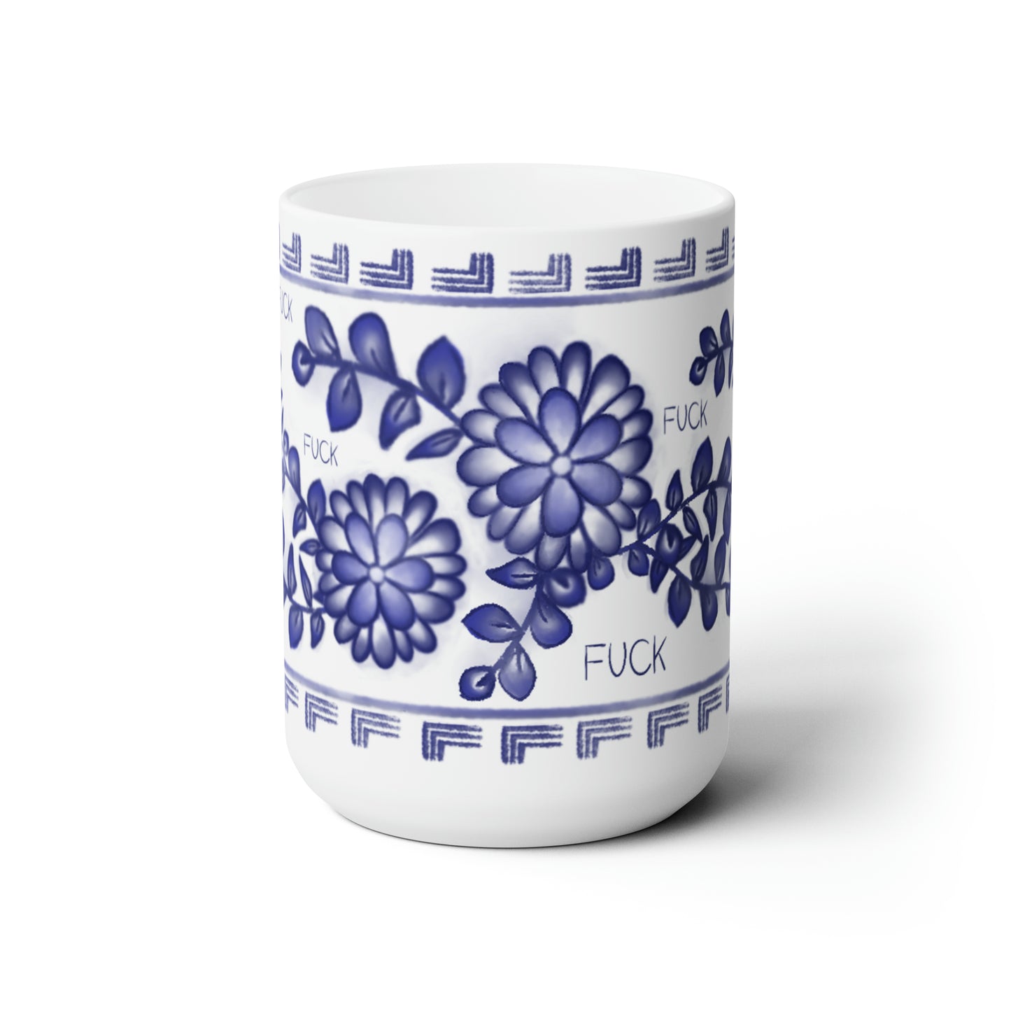 Blue Fuck Ceramic Mug 15oz